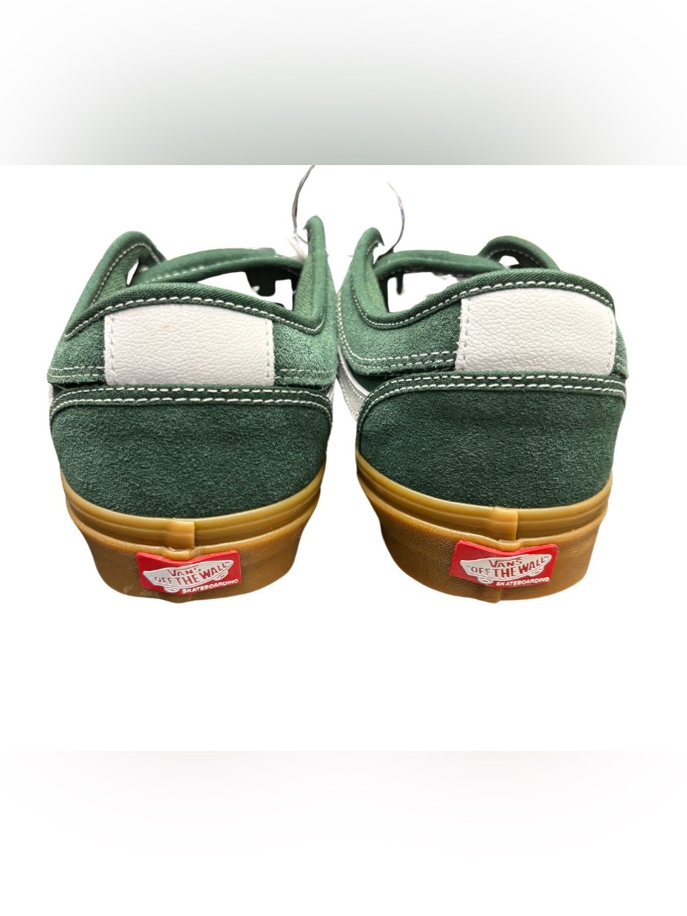 🔥🆕🔥Vans Old Skool Suede Skateboarding Sneaker in Green with White Stripe - Picture 4 of 8